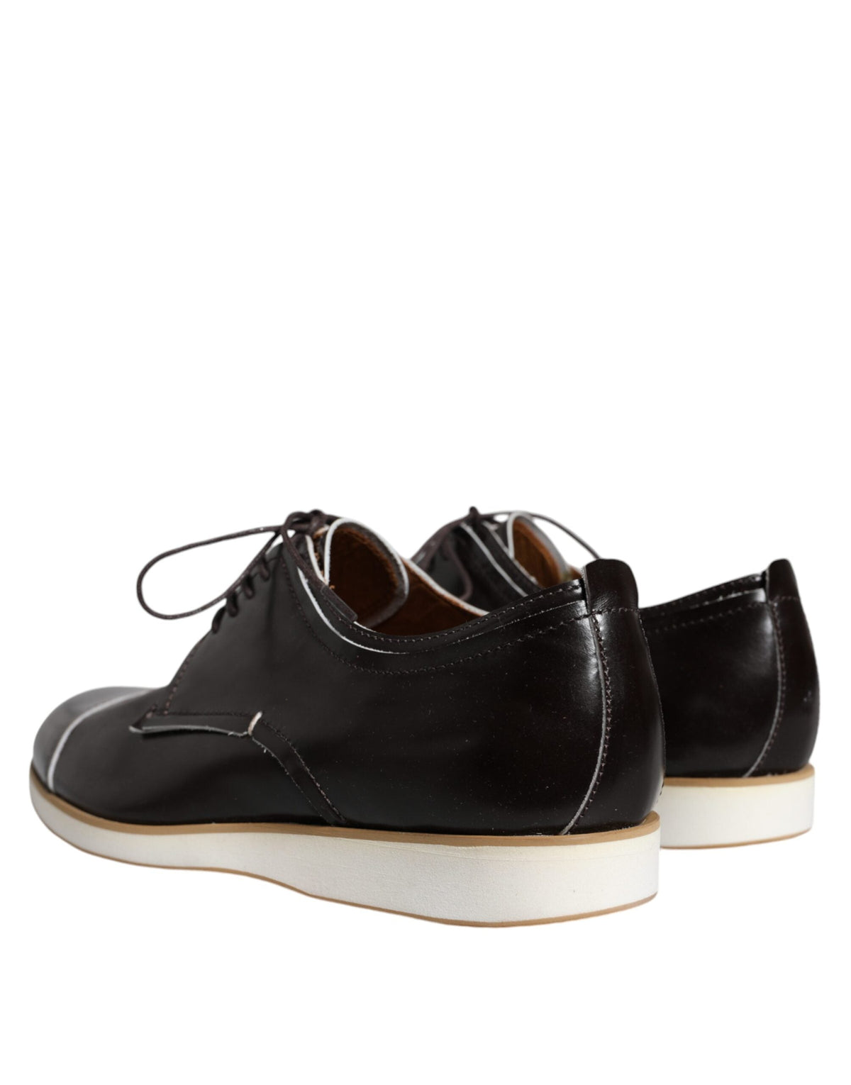 Pollini  Leather Lace Up Men Dress Formal Men's Shoes (Pre-Owned)