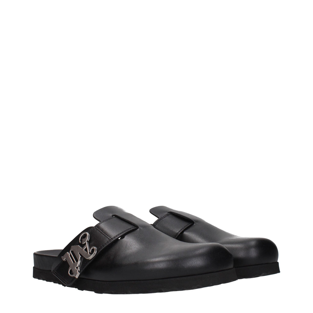 Palm Angels Leather Men's Slippers