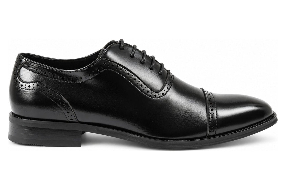 Men's Vegan Leather Formal Lace-Up Oxford Shoes