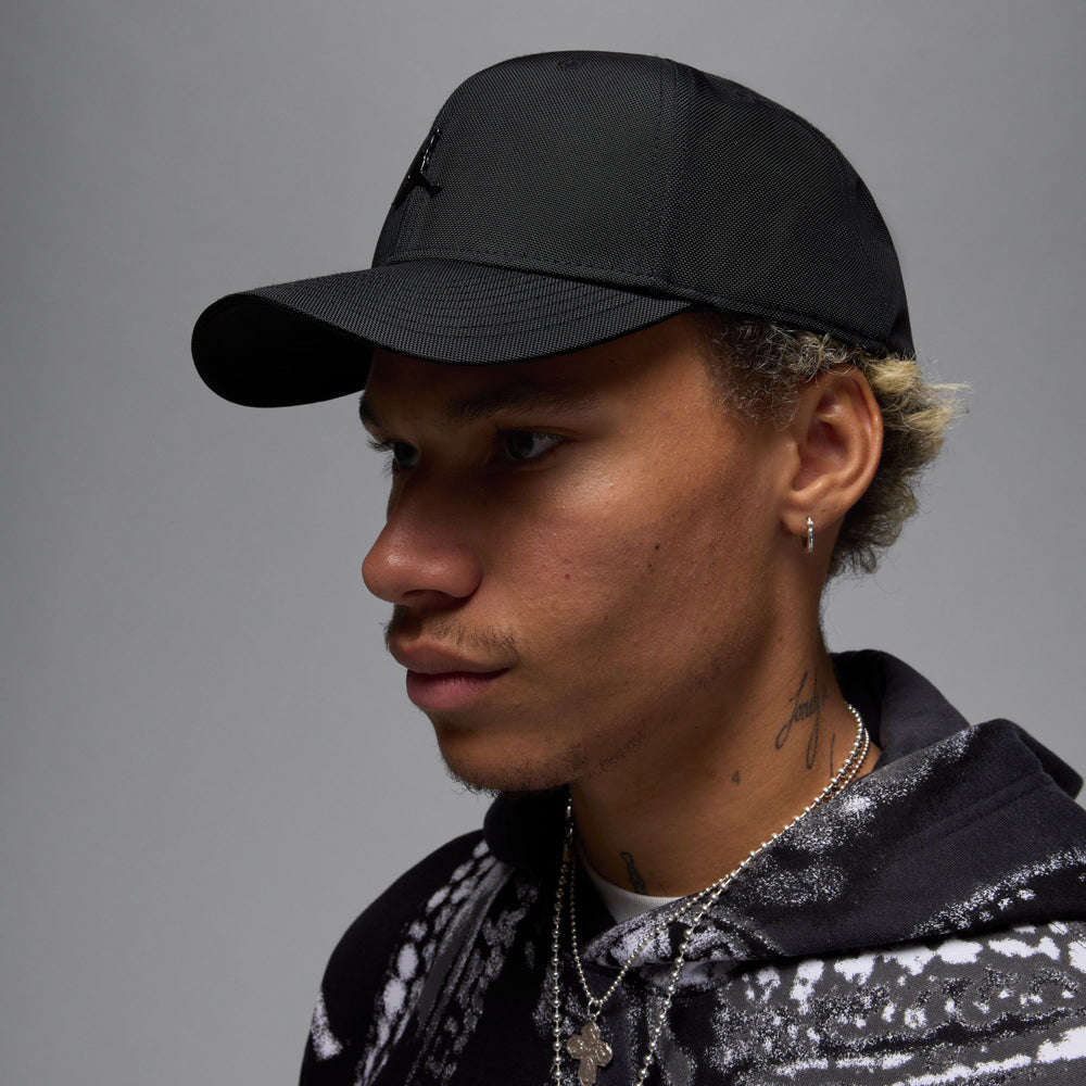 Jordan Rise Cap Structured Curved Bill Metal Jumpman Strapback