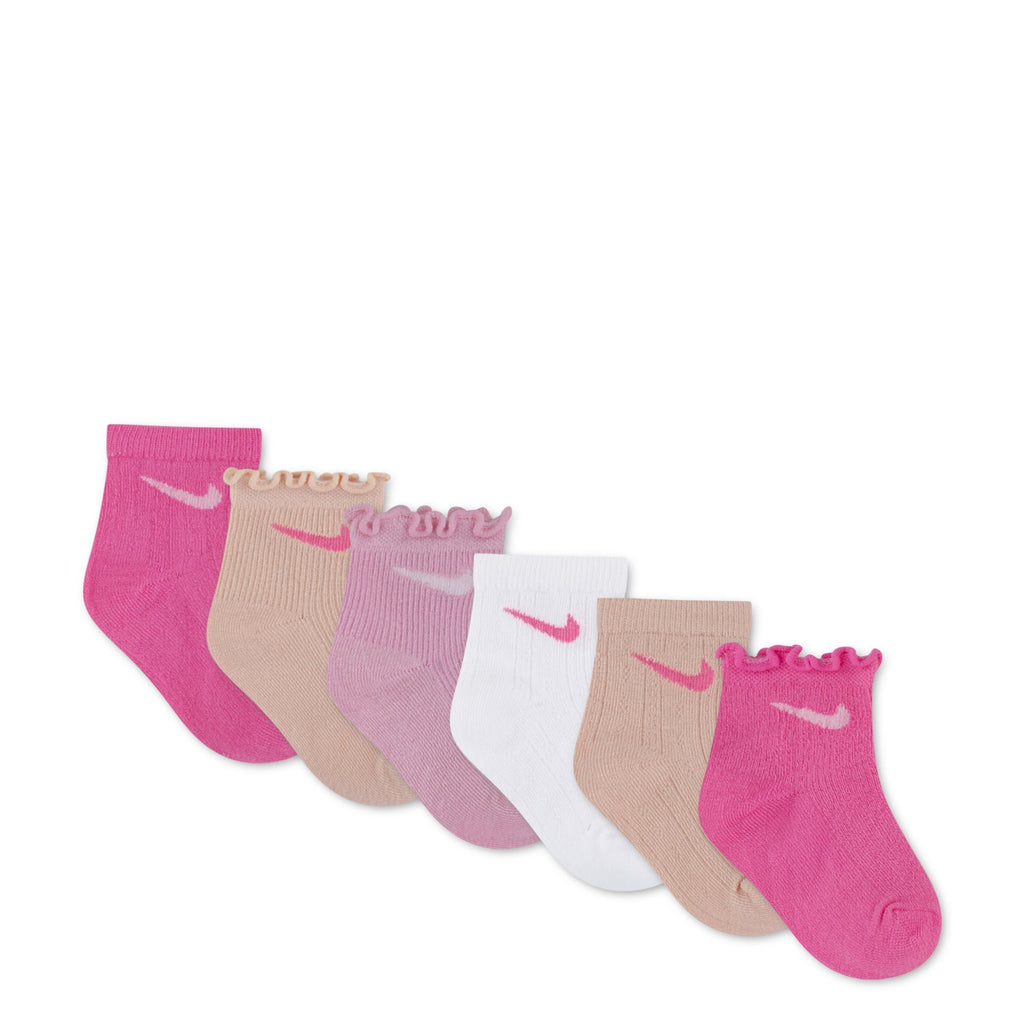 6 Pack Toddler Textured Ankle Sock