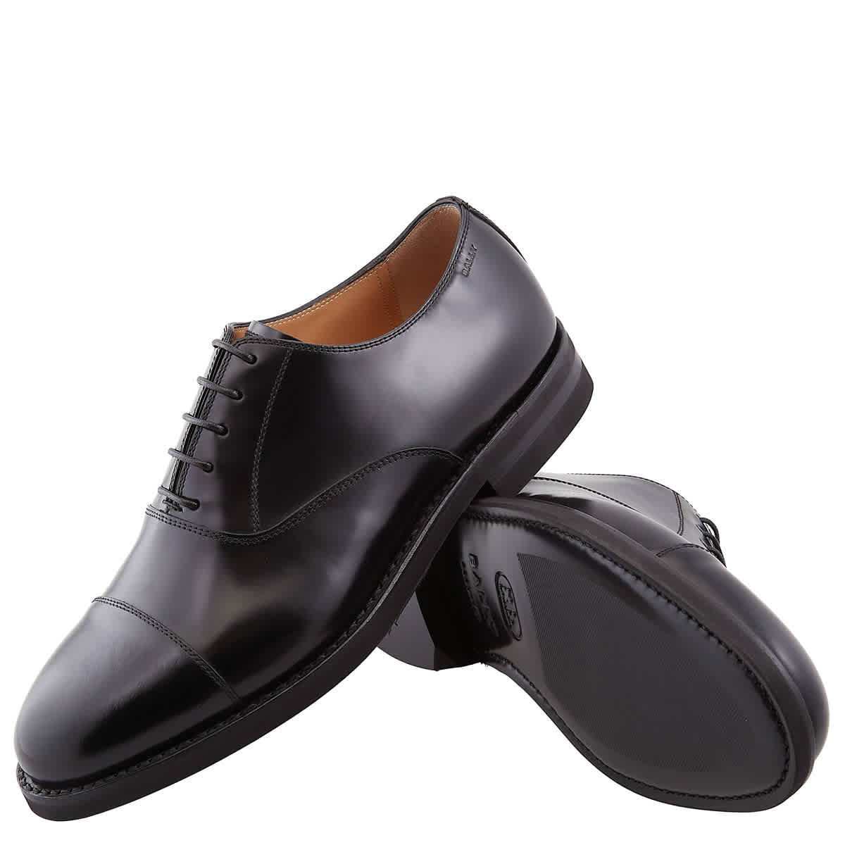 Bally Black Leather Oxford Shoes