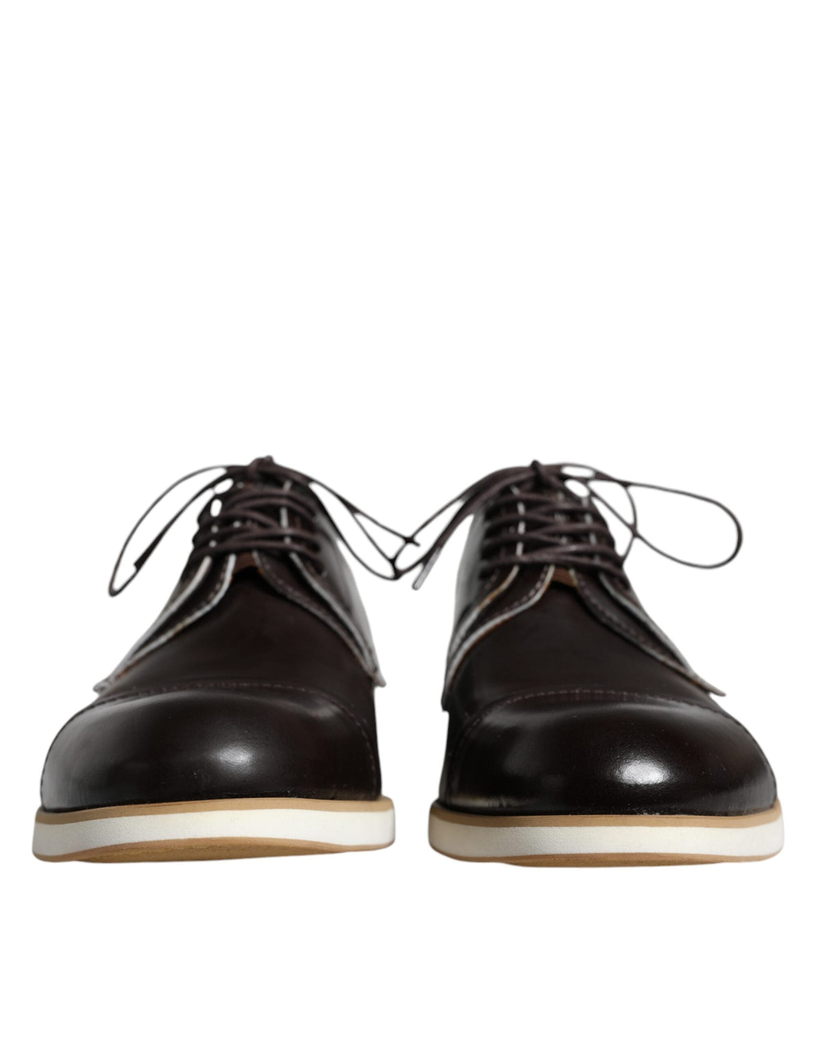 Pollini  Leather Lace Up Men Dress Formal Men's Shoes (Pre-Owned)