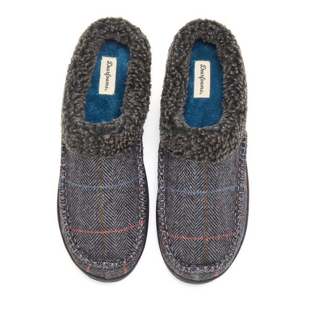 Dearfoams Men's Marshall Microsuede Moccasin Toe Clog